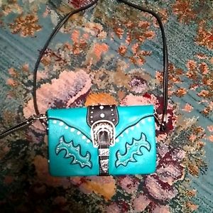 Rustic Coutures turquoise purse